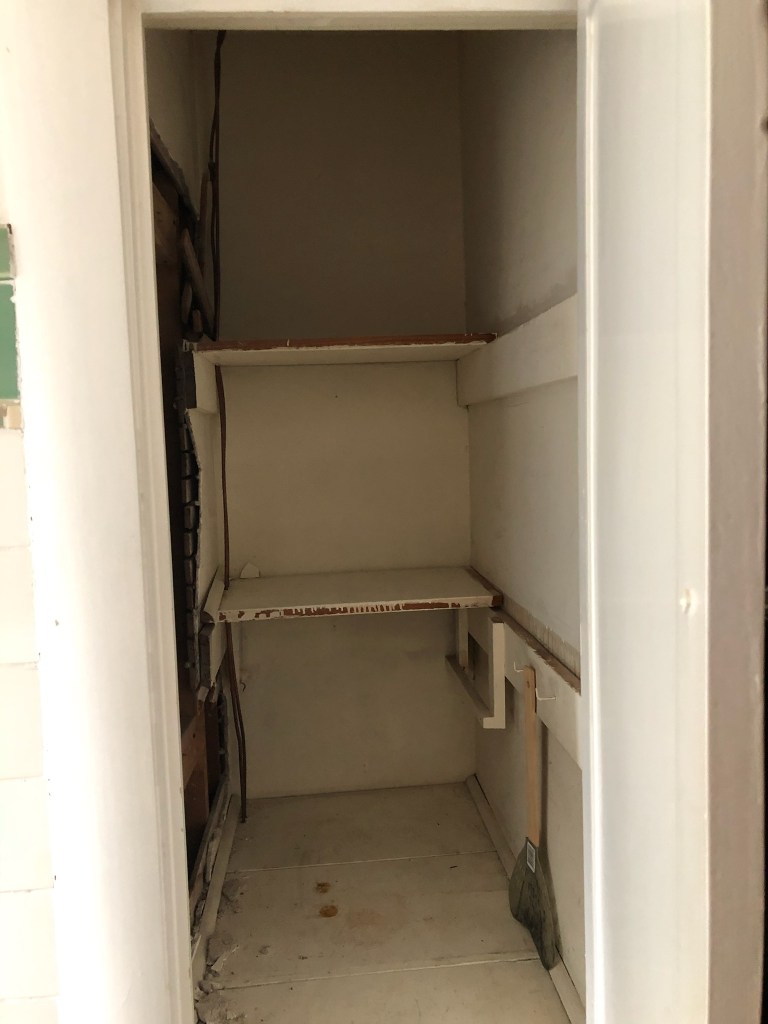 Small closet gutted before