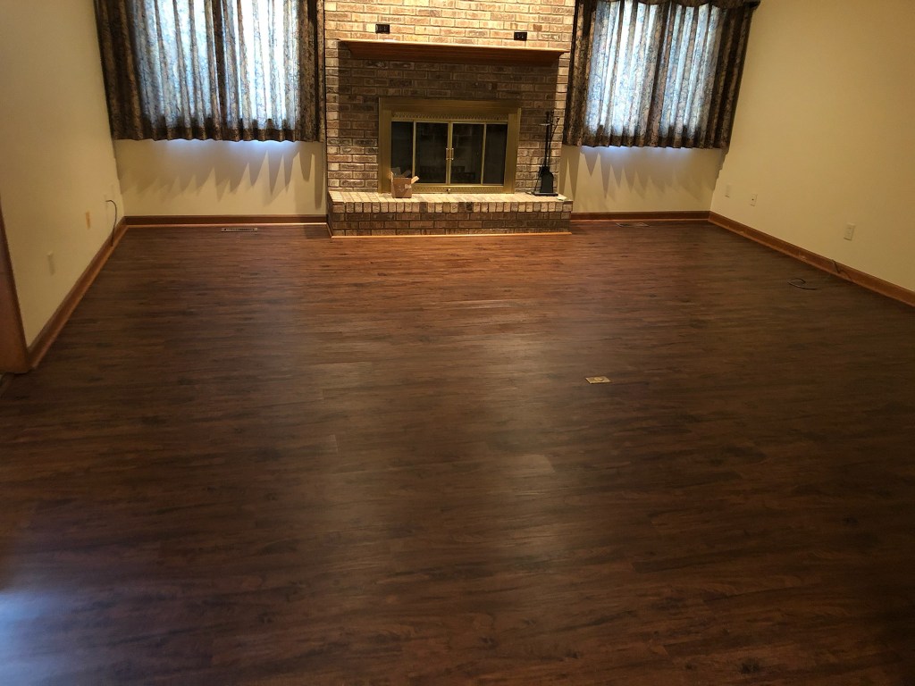 New flooring and paint after